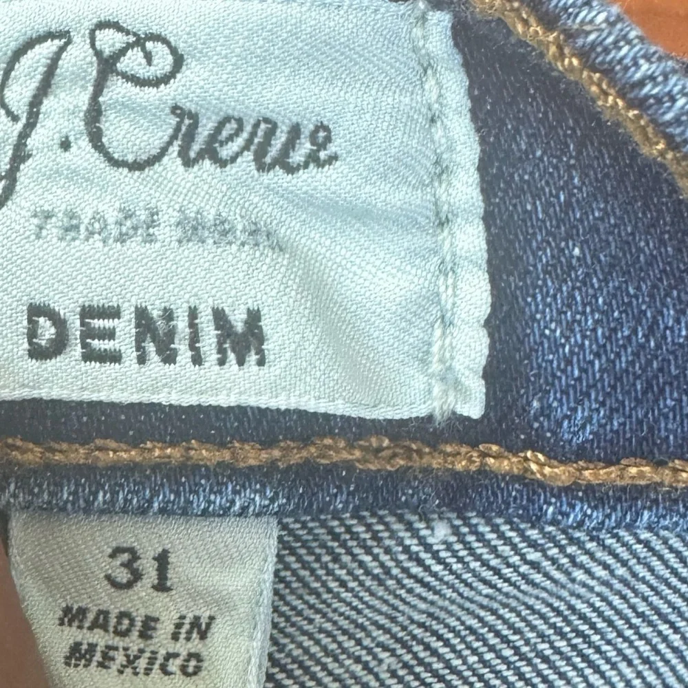 NWOT J. Crew Denim Shorts Womens Size 31 Cotton Blend Cut Off Cuffed Dark Wash